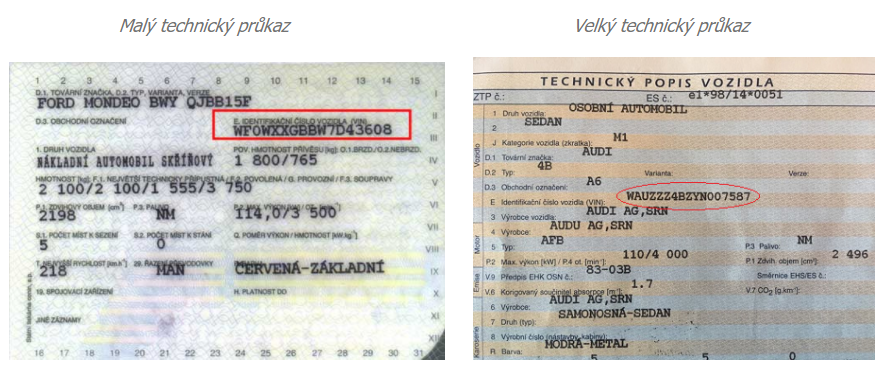 Kde najdu VIN kód automobilu ?